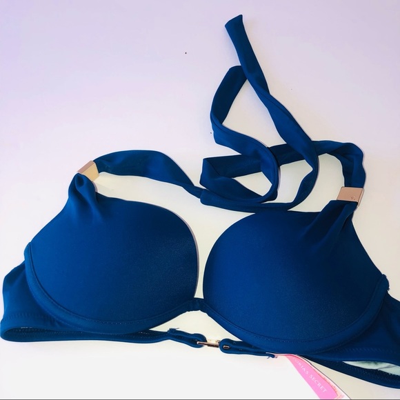 VICTORIA’S secret blue halter bikini top 32A - Picture 1 of 4